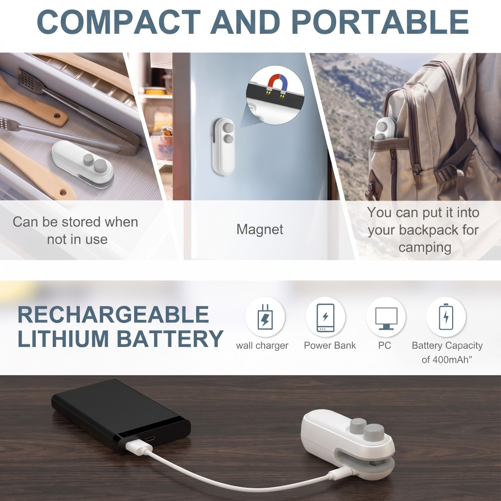 InstantSeal 2-in-1 Smart Bag Sealer & Cutter
